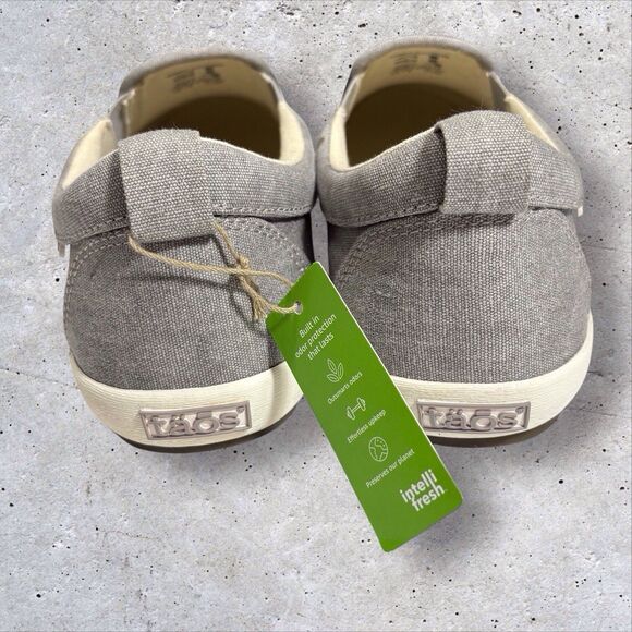 Taos Dandy Canvas Sneakers Womens 7.5 Gray Slip On Comfy Casual Flats 13455 - Picture 6 of 10